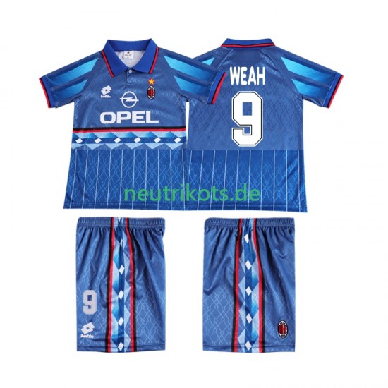 Fußballtrikot AC Mailand WEAH 9 1995 1996 Retro Kinder Auswärts Kurzarm