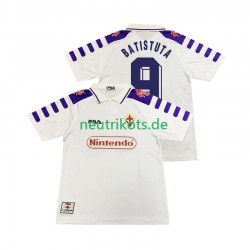 Fußballtrikot AC Florenz BASTUTA 9 1998 Retro Herren Auswärts 1999 Kurzarm