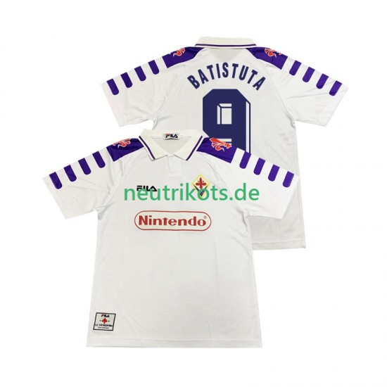 Fußballtrikot AC Florenz BASTUTA 9 1998 Retro Herren Auswärts 1999 Kurzarm