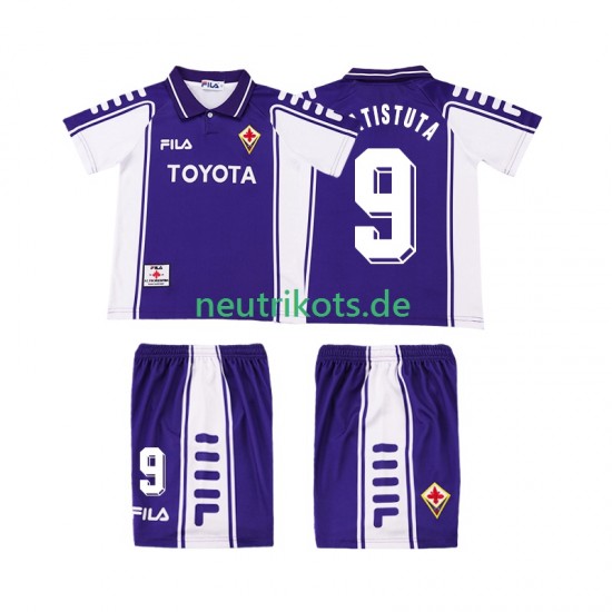 Fußballtrikot AC Florenz BASTUTA 9 2000 Retro Kinder Heim 1999 Kurzarm