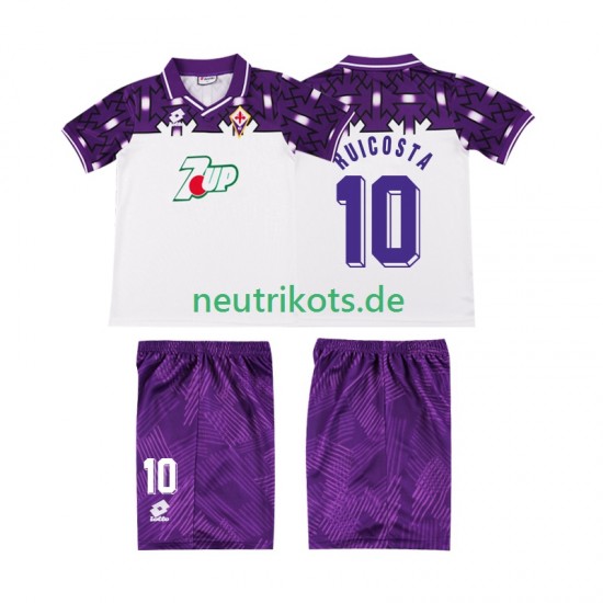 Fußballtrikot AC Florenz RUI COSTA 10 1992 1993 Retro Kinder Auswärts Kurzarm