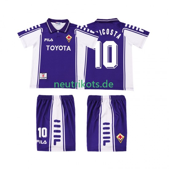 Fußballtrikot AC Florenz RUI COSTA 10 2000 Retro Kinder Heim 1999 Kurzarm