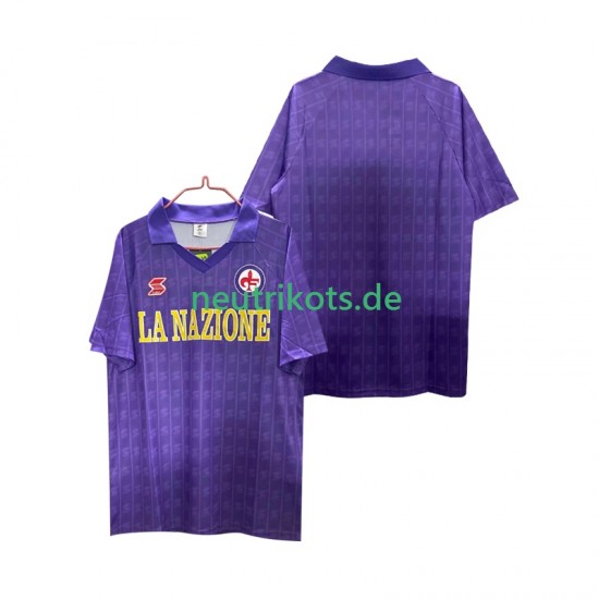 Fußballtrikot AC Florenz 1989 1990 Retro Herren Heim Kurzarm