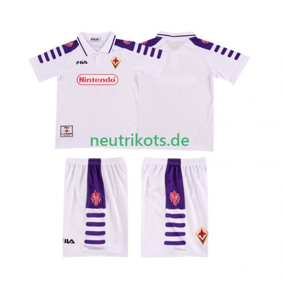 Fußballtrikot AC Florenz 1998 Retro Kinder Auswärts 1999 Kurzarm