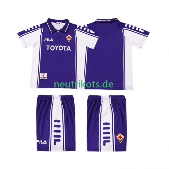 Fußballtrikot AC Florenz 2000 Retro Kinder Heim 1999 Kurzarm