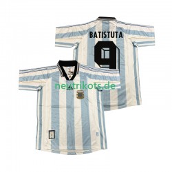 Fußballtrikot Argentinien BATISUTA 9 1998 Retro Herren Heim Kurzarm