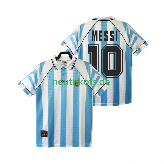 Fußballtrikot Argentinien Lionel Messi 10 1996 1997 Retro Herren Heim Kurzarm