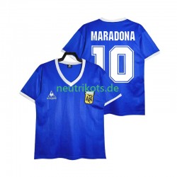 Fußballtrikot Argentinien MARADONA 10 1986 Retro Herren Auswärts Kurzarm
