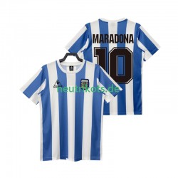 Fußballtrikot Argentinien MARADONA 10 1986 Retro Herren Heim Kurzarm