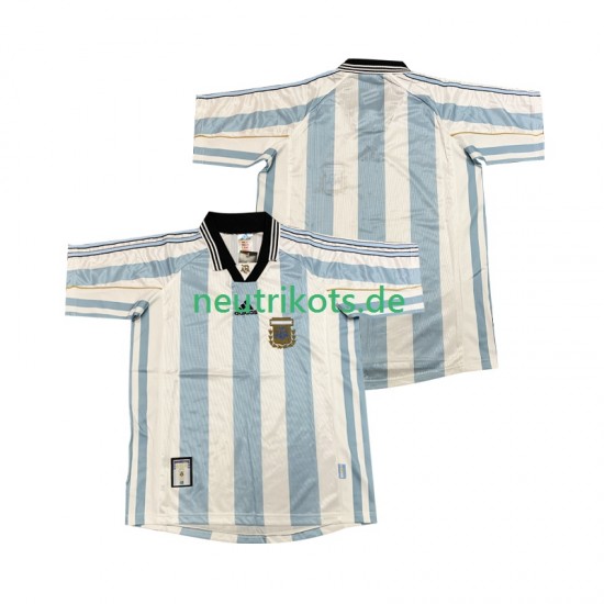 Fußballtrikot Argentinien 1998 Retro Herren Heim Kurzarm