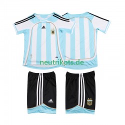 Fußballtrikot Argentinien 2007 Retro Kinder Heim 2006 Kurzarm
