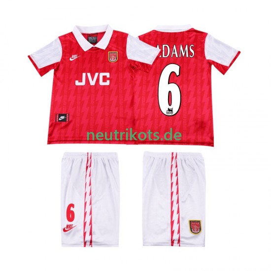 Fußballtrikot Arsenal ADAMS 6 1996 Retro Kinder Heim 1994 Kurzarm