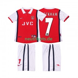 Fußballtrikot Arsenal BECKHAM 7 1998 Retro Kinder Heim 1999 Kurzarm