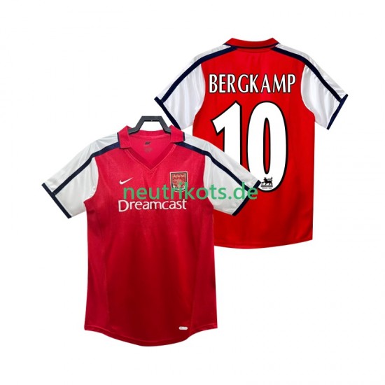 Fußballtrikot Arsenal BERGKAMP 10 2001 2002 Retro Herren Heim Kurzarm