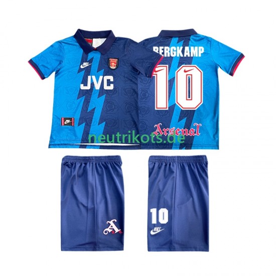 Fußballtrikot Arsenal BERGKAMP 10 1995 1996 Retro Kinder Auswärts Kurzarm