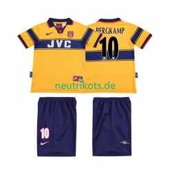 Fußballtrikot Arsenal BERGKAMP 10 1997 Retro Kinder Auswärts 1999 Kurzarm