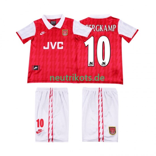 Fußballtrikot Arsenal BERGKAMP 10 1996 Retro Kinder Heim 1994 Kurzarm