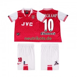 Fußballtrikot Arsenal BERGKAMP 10 1996 1997 Retro Kinder Heim Kurzarm
