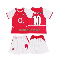 Fußballtrikot Arsenal BERGKAMP 10 2002 2003 Retro Kinder Heim Kurzarm