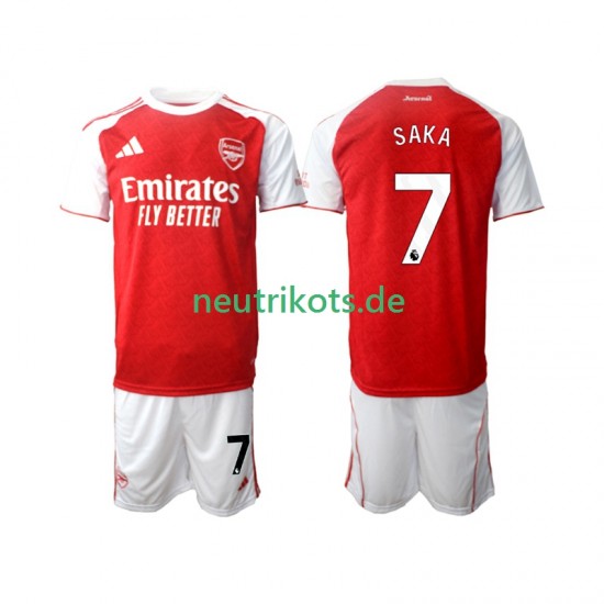 Fußballtrikot Arsenal Bukayo Saka 7 Kinder Heim 2025-2026 Kurzarm