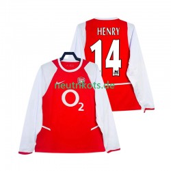 Fußballtrikot Arsenal Henry 14 2002 2003 Retro Herren Heim Langarm