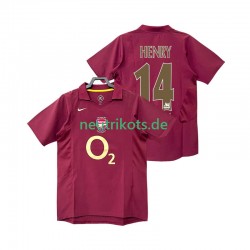 Fußballtrikot Arsenal Henry 14 2005 Retro Herren Heim 2006 Kurzarm