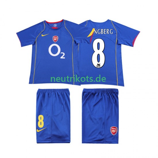Fußballtrikot Arsenal LJUNGBERG 8 2005 Retro Kinder Auswärts 2004 Kurzarm