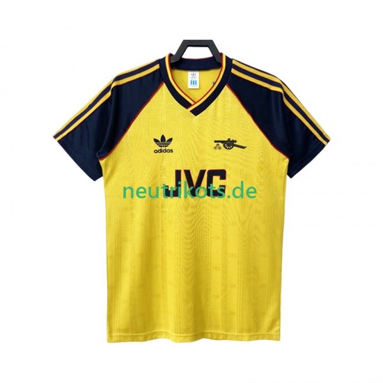 Fußballtrikot Arsenal 1988 1990 Retro Herren Auswärts Kurzarm