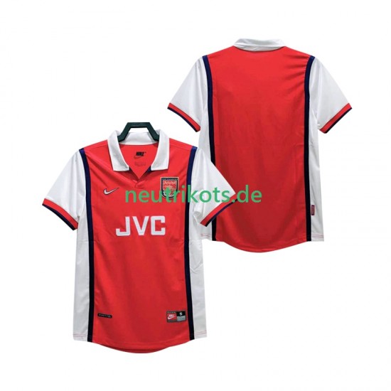 Fußballtrikot Arsenal 1998 Retro Herren Heim 1999 Kurzarm