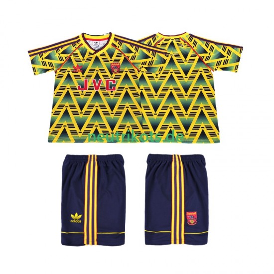 Fußballtrikot Arsenal 1991 1993 Retro Kinder Auswärts Kurzarm