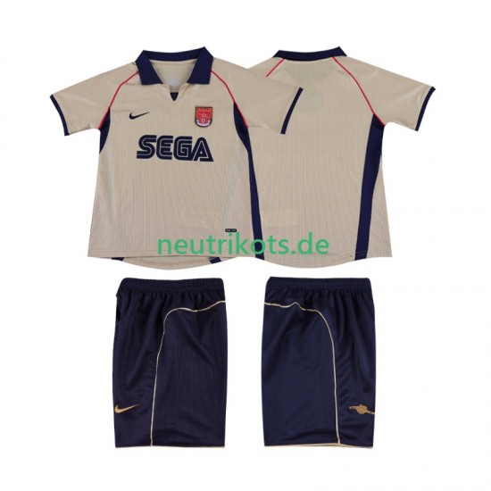 Fußballtrikot Arsenal 2001 2002 Retro Kinder Auswärts Kurzarm