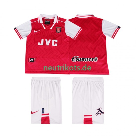 Fußballtrikot Arsenal 1996 1997 Retro Kinder Heim Kurzarm