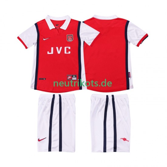Fußballtrikot Arsenal 1998 Retro Kinder Heim 1999 Kurzarm