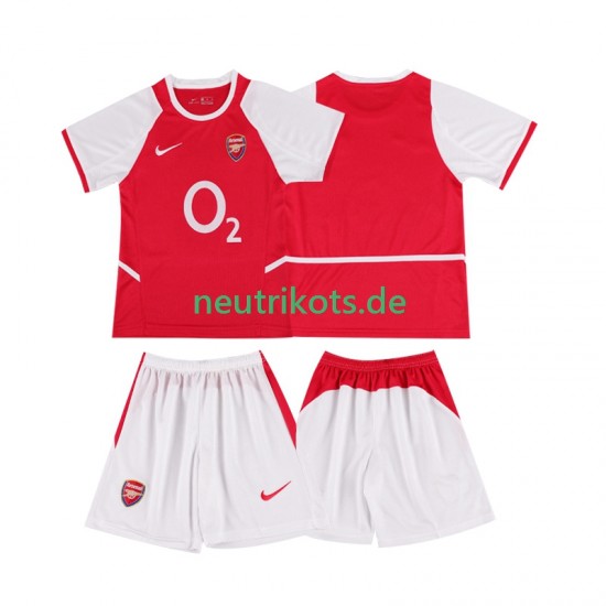 Fußballtrikot Arsenal 2002 2003 Retro Kinder Heim Kurzarm