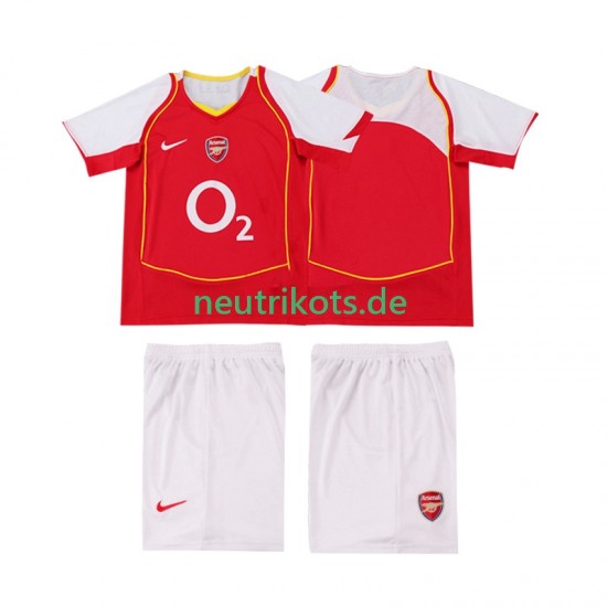 Fußballtrikot Arsenal 2005 Retro Kinder Heim 2004 Kurzarm