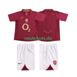 Fußballtrikot Arsenal 2005 Retro Kinder Heim 2006 Kurzarm