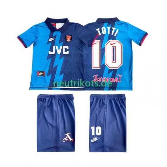 Fußballtrikot Arsenal TOTTI 10 1995 1996 Retro Kinder Auswärts Kurzarm