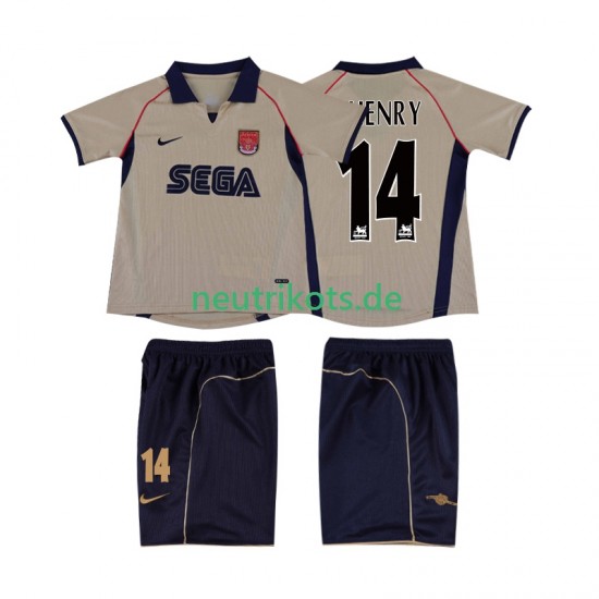 Fußballtrikot Arsenal Thierry Henry 14 2001 2002 Retro Kinder Auswärts Kurzarm