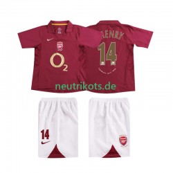 Fußballtrikot Arsenal Thierry Henry 14 2005 Retro Kinder Heim 2006 Kurzarm