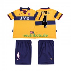Fußballtrikot Arsenal VIEIRA 4 1997 Retro Kinder Auswärts 1999 Kurzarm