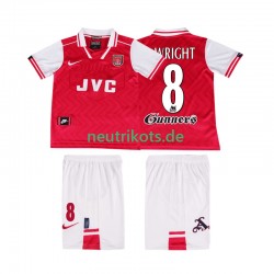 Fußballtrikot Arsenal WRIGHT 8 1996 1997 Retro Kinder Heim Kurzarm
