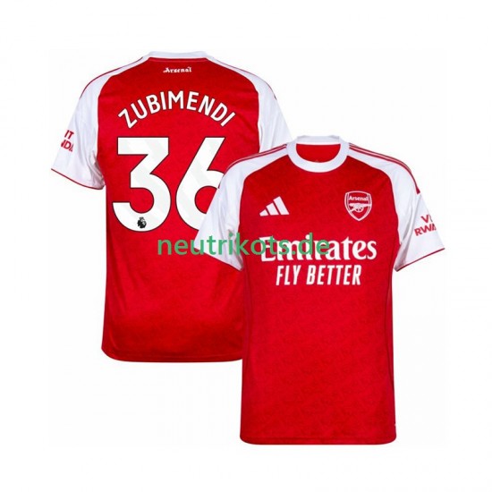 Fußballtrikot Arsenal Zubimendi 36 Herren Heim 2025-2026 Kurzarm