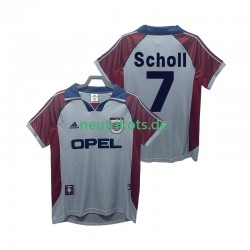 Fußballtrikot FC Bayern München Scholl 7 1998 Retro Herren Ausweich 1999 Kurzarm