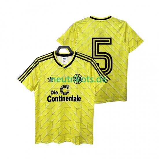 Fußballtrikot Borussia Dortmund 5 1988 1989 Retro Herren Heim Kurzarm