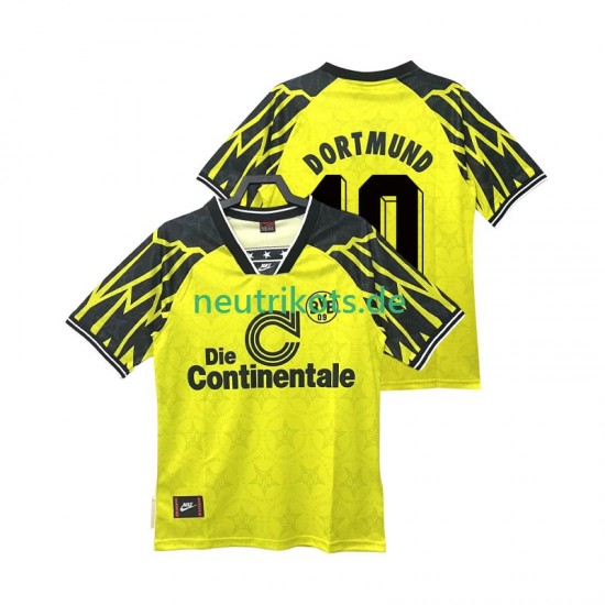 Fußballtrikot Borussia Dortmund Moller 10 1995 Retro Herren Heim 1994 Kurzarm
