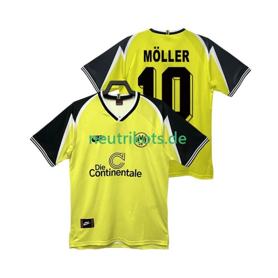 Fußballtrikot Borussia Dortmund Moller 10 1995 1996 Retro Herren Heim Kurzarm