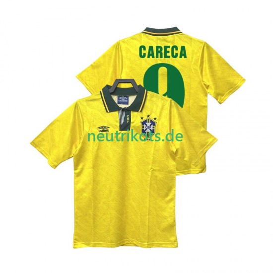 Fußballtrikot Brasilien CARECA 9 1991 1993 Retro Herren Heim Kurzarm