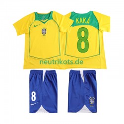 Fußballtrikot Brasilien KAKA 8 Retro Kinder Heim 2004 Kurzarm