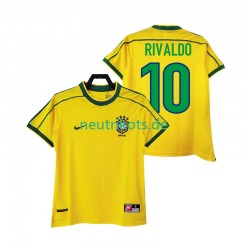Fußballtrikot Brasilien RIVALDO 10 1998 Retro Herren Heim Kurzarm