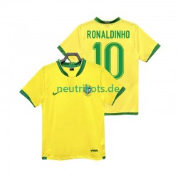 Fußballtrikot Brasilien RONALDINHO 10 Retro Herren Heim 2006 Kurzarm